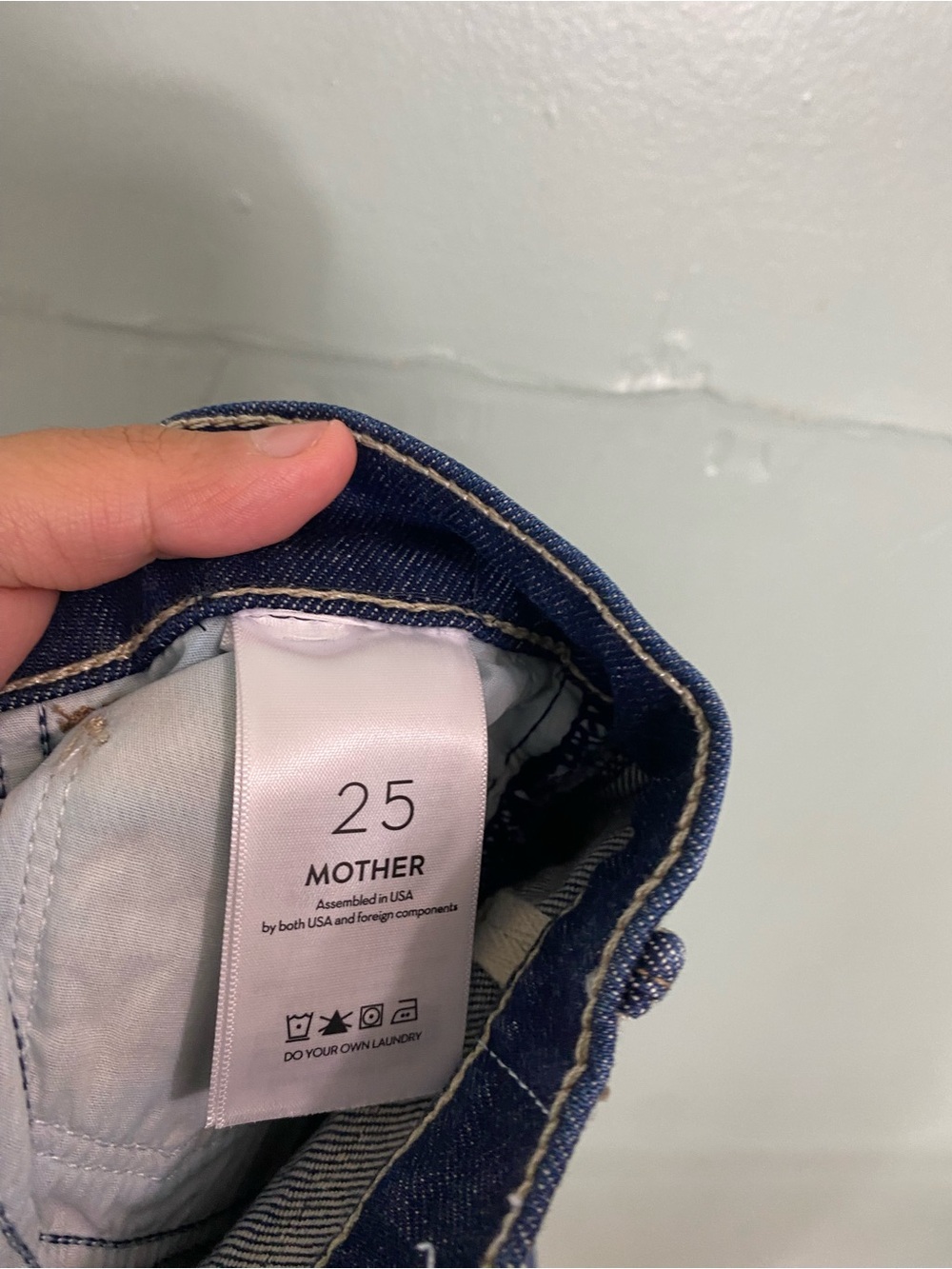 Mother Superior Jeans Full Pipe Skimp Kicks and Riffs Blue Size 25 - Picture 6 of 7